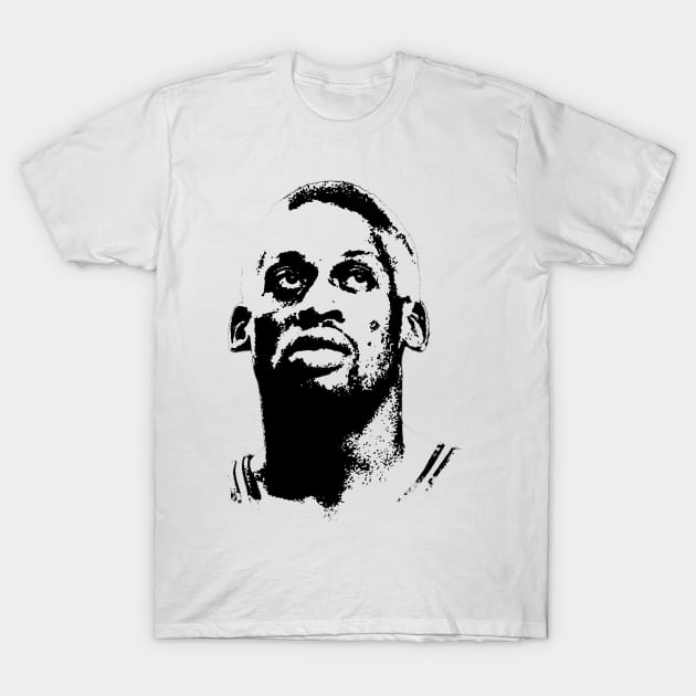 Dennis Rodman Portrait T-Shirt by phatvo